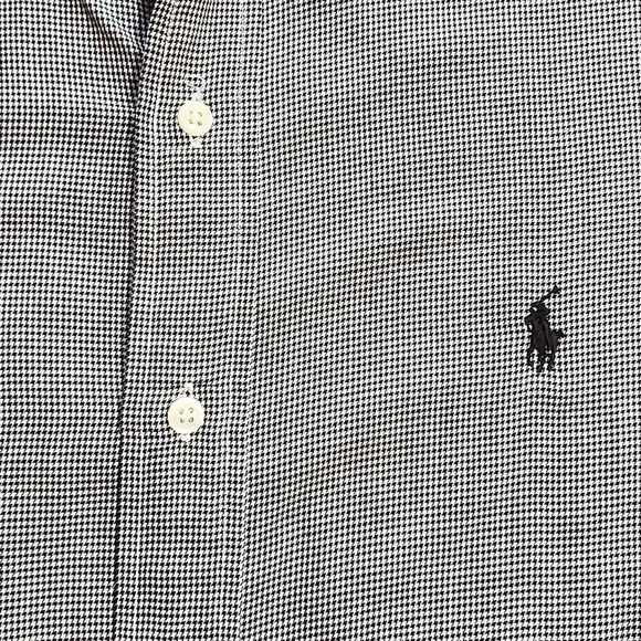 Men's Ralph Lauren Yarmouth Button Down Long Sleeve, Black, Size 16.5, PreOwned - Picture 4 of 7